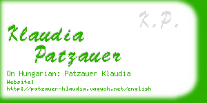 klaudia patzauer business card